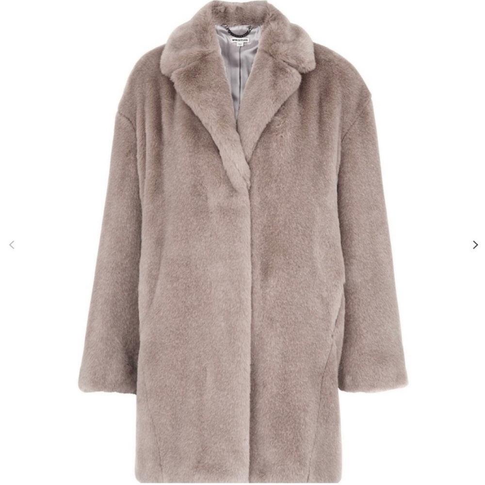 Whistles faux fur coat
